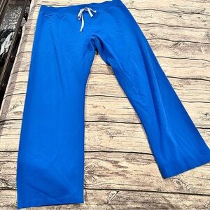 Figs Royal Blue High Waisted Livingston Scrub Pants Size XL